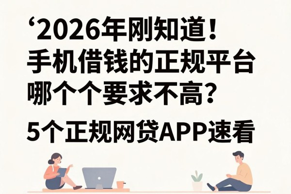 2026年刚知道!手机借钱的正规平台哪个要求不高?这5个正规网贷APP速看