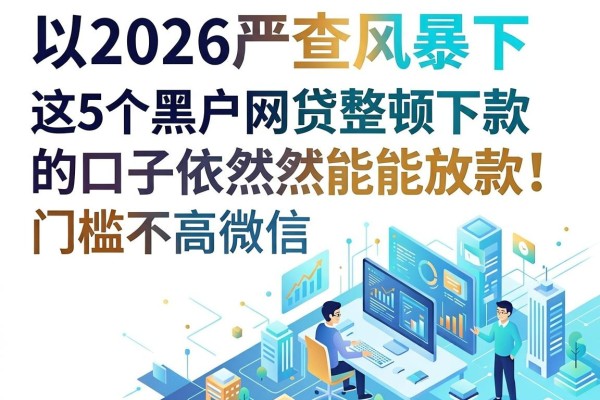2026严查风暴下，这5个黑户网贷整顿下款的口子依然能放款，门槛不高微信直接到账！