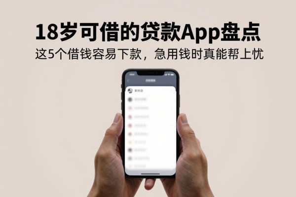 18岁可借的贷款app盘点:这5个借钱容易下款,急用钱时真能帮上忙