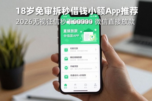 18岁免审批秒借钱小额app推荐!2026无视征信秒下50000,微信直接放款