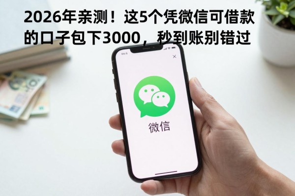 2026年亲测!这5个凭微信可借款的口子包下3000,秒到账别错过