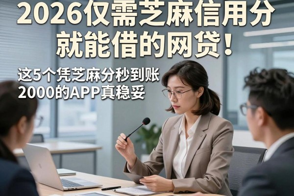 2026仅需芝麻信用分就能借的网贷!这5个凭芝麻分秒到账2000的APP真稳妥