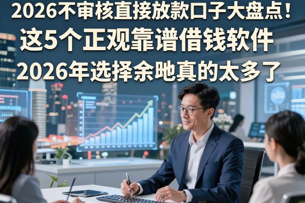 2026不审核直接放款口子大盘点！这5个正规靠谱借钱软件，2026年选择余地真的太多了！