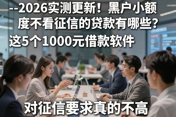 --2026实测更新！黑户小额度不看征信的贷款有哪些？这5个1000元借款软件对征信要求真的不高--