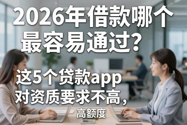 2026年借款哪个最容易通过？这5个贷款app对资质要求不高、高额度稳下！