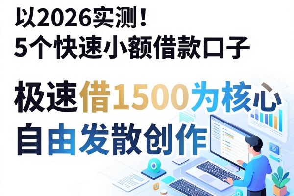 2026实测!5个黑户快速小额借款口子,极速借1500