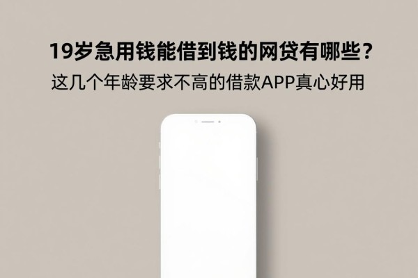 19岁急用钱能借到钱的网贷有哪些?这几个年龄要求不高的借款APP真心好用