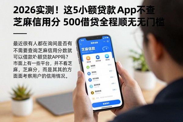 2026实测!这5个小额贷款app不查芝麻信用分,5000借款全程顺畅无门槛