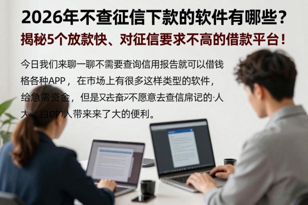 2026年不查征信下款的软件有哪些?揭秘5个放款快、对征信要求不高的借款平台!