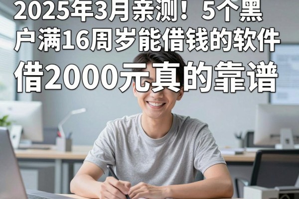 2025年3月亲测!5个黑户满16周岁能借钱的软件,借2000元真的靠谱!