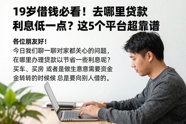 19岁借钱必看!去哪里贷款利息低一点?这5个平台超靠谱
