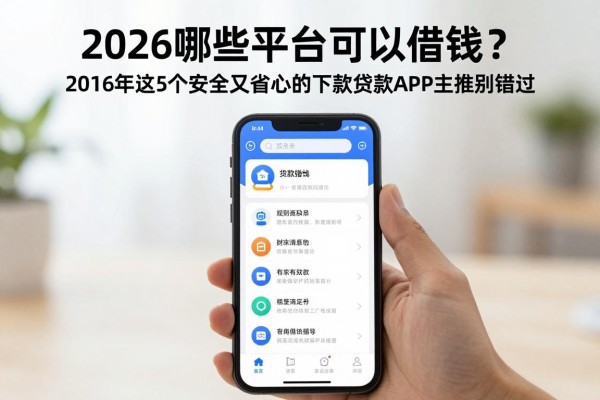 2026哪些平台可以借钱?2026年这5个安全又省心的下款贷款APP主推别错过
