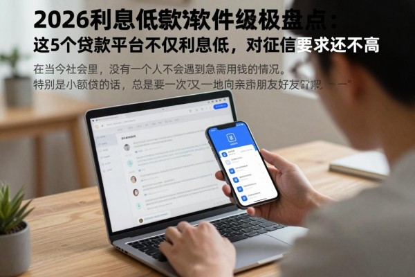 2026利息低借款软件终极盘点：这5个贷款平台不仅利息低，对征信要求还不高