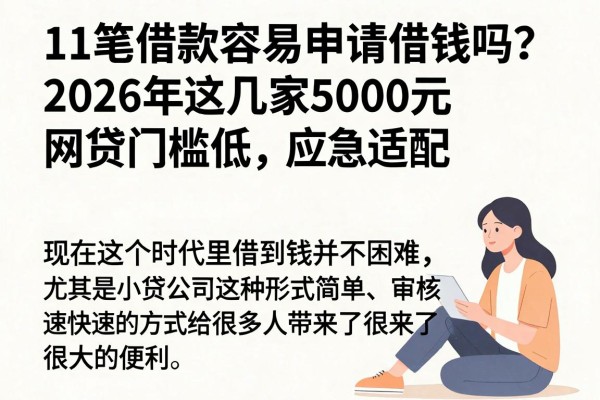 11笔借款容易申请借钱吗？2026年这几家5000元网贷门槛低，应急场景秒适配
