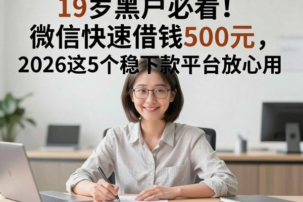 19岁黑户必看!微信快速借钱500元,2026这5个稳下款平台放心用