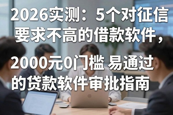 2026实测：5个对征信要求不高的借款软件，2000元0门槛易通过的贷款软件审批指南