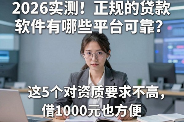 2026实测!正规的贷款软件有哪些平台可靠?这5个对资质要求不高,借1000元也方便