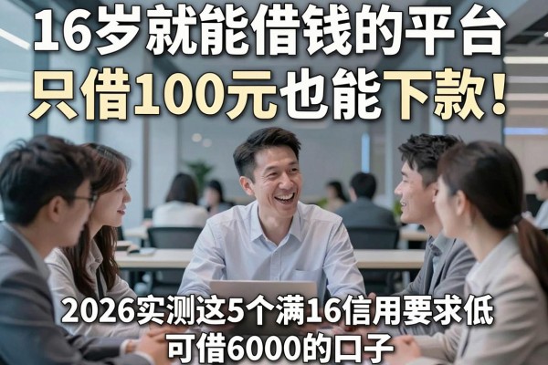 16岁就能借钱的平台,只借100元也能下款!2026实测这5个满16信用要求低、可借6000的口子