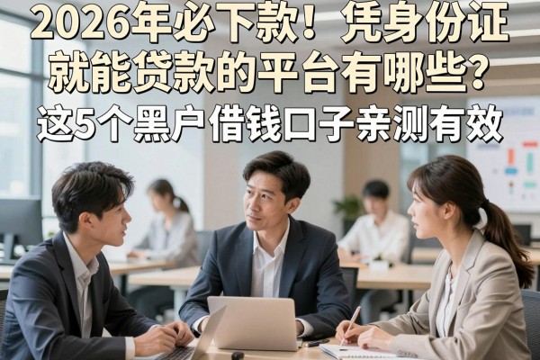 2026年必下款!凭身份证就能贷款的平台有哪些?这5个黑户借钱口子亲测有效!