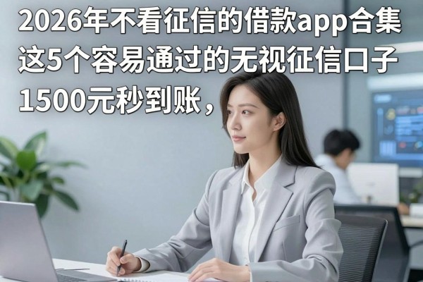 2026年不看征信的借款app合集，这5个容易通过的无视征信口子，1500元秒到账！
