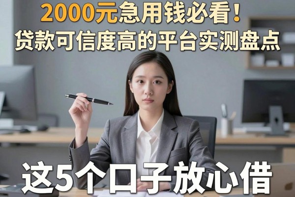 2000元急用钱必看!贷款可信度高的平台实测盘点,这5个口子放心借