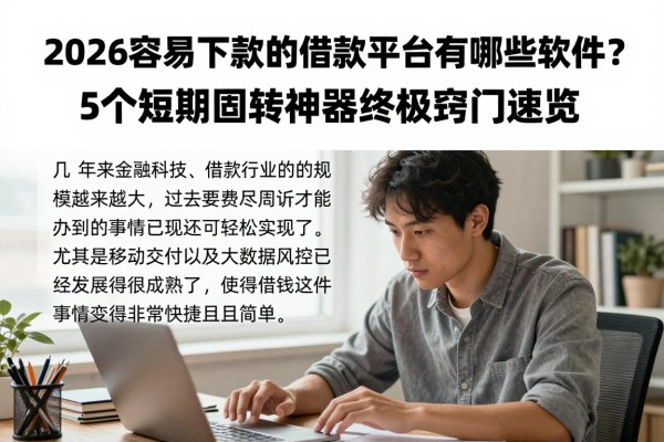 2026容易下款的借款平台有哪些软件?5个短期周转神器终极窍门速览