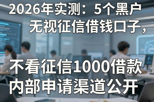 2026年实测:5个黑户无视征信借钱口子,不看征信1000借款内部申请渠道公开!