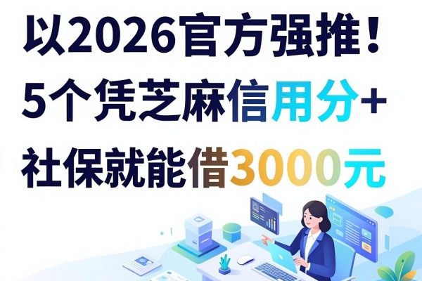 2026官方强推！这5个凭芝麻信用分+社保就能借3000元的网贷APP