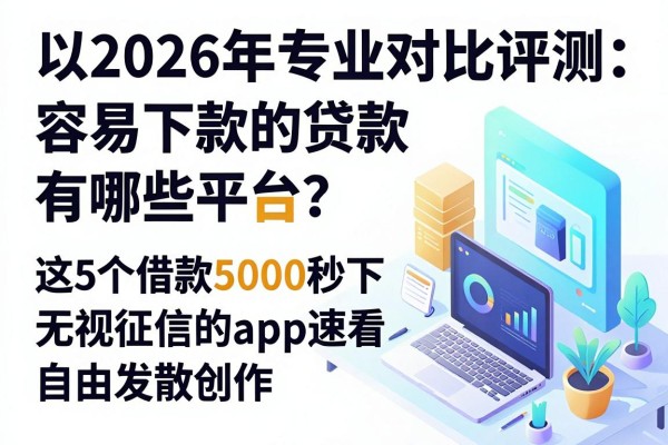 2026年专业对比评测:容易下款的贷款有哪些平台?这5个借款5000秒下无视征信的app速看