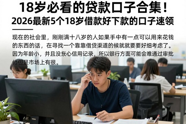 18岁必看的贷款口子合集!2026最新5个18岁借款好下款的口子速领
