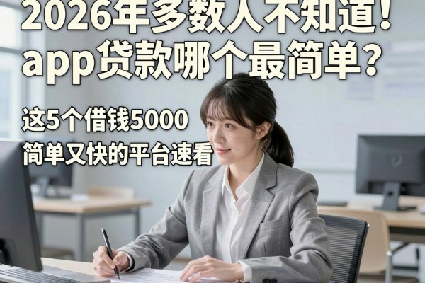 2026年多数人不知道!app贷款哪个最简单?这5个借钱5000简单又快的平台速看