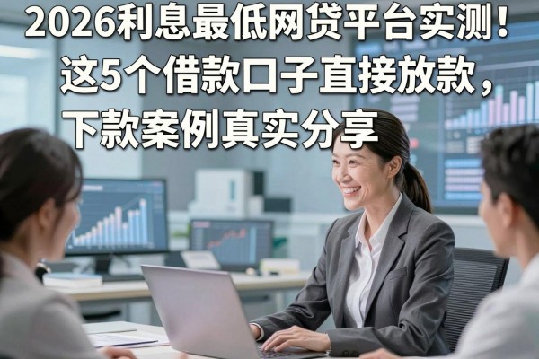 2026利息最低网贷平台实测!这5个借款口子直接放款,下款案例真实分享