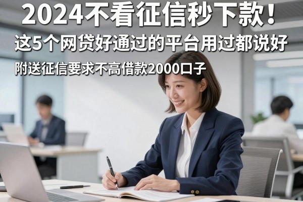 2024不看征信秒下款!这5个网贷好通过的平台用过都说好,附送征信要求不高借款2000口子