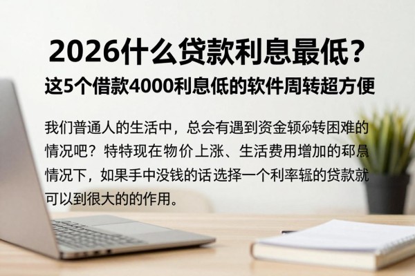 2026什么贷款利息最低?这5个借款4000利息低的软件周转超方便
