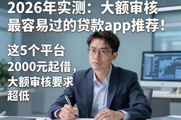 2026年实测：大额审核最容易过的贷款app推荐！这5个平台2000元起借，大额审核要求超低