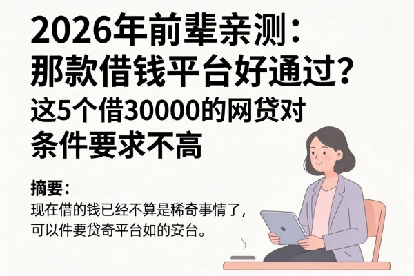 2026年前辈亲测:那款借钱平台好通过?这5个借30000的网贷对条件要求不高 2026年前辈亲测:那款借钱平台好通过?这5个借30000的网贷对条件要求不高