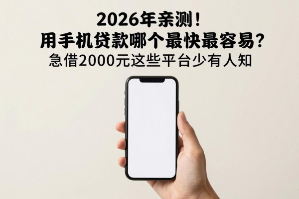 2026年亲测!用手机贷款哪个最快最容易?急借2000元这些平台少有人知