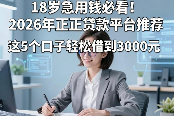 18岁急用钱必看!2026年正规贷款平台推荐,这5个口子轻松借到3000元