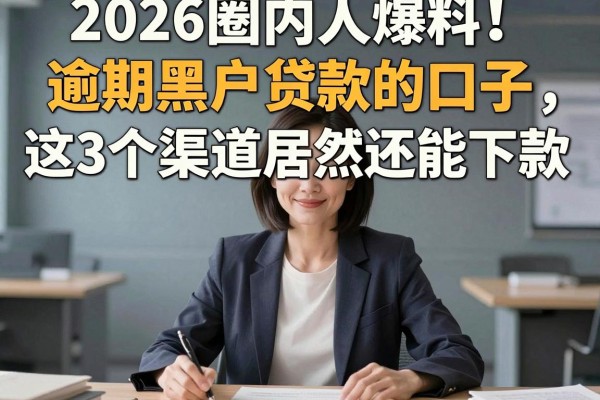 2026圈内人爆料!逾期黑户贷款的口子,这3个渠道居然还能下款!
