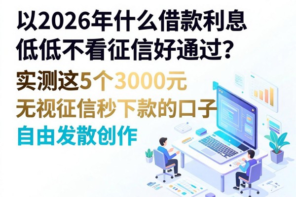 2026年什么借款利息低不看征信好通过?实测这5个3000元无视征信秒下款的口子