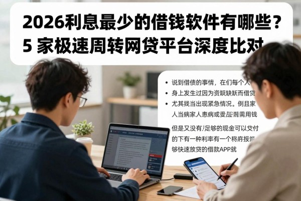 2026利息最少的借钱软件有哪些?5家极速周转网贷平台深度比对!