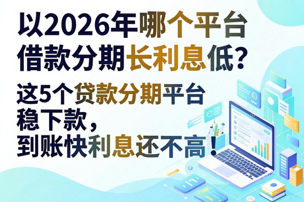 2026年哪个平台借款分期长利息低?这5个贷款分期平台稳下款,到账快利息还不高!