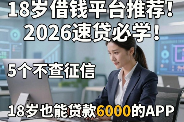 18岁借钱平台推荐!2026速贷必学:5个不查征信、18岁也能贷款6000的APP