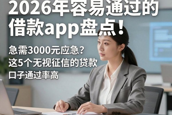 2026年容易通过的借款app盘点!急需3000元应急?这5个无视征信的贷款口子通过率高