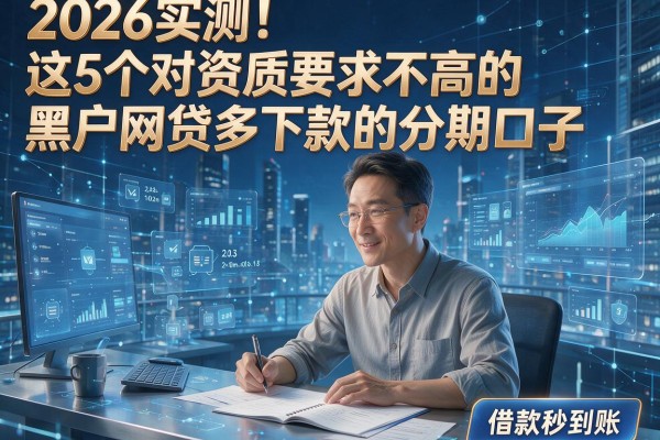 2026实测！这5个对资质要求不高的黑户网贷多下款的分期口子，借款秒到账
