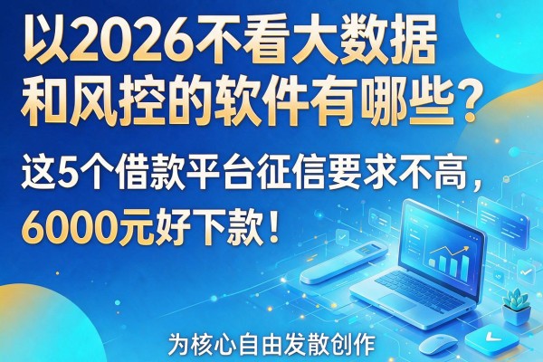 2026不看大数据和风控的软件有哪些?这5个借款平台征信要求不高,6000元好下款!