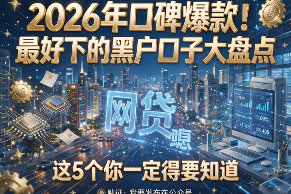 2026年口碑爆款！最好下的黑户网贷口子大盘点，这5个你一定得知道！