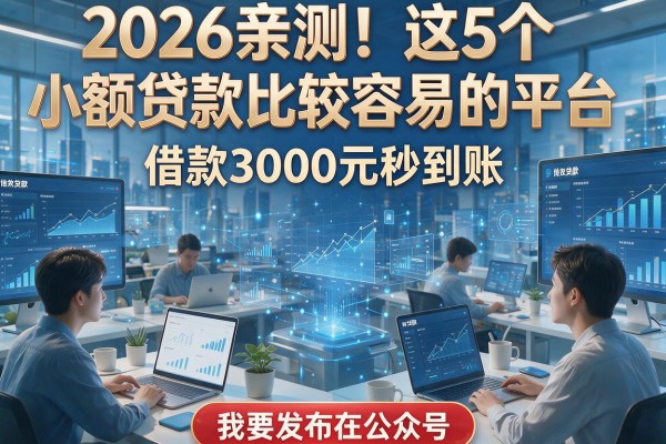 2026亲测！这5个小额贷款比较容易的平台，借款3000元秒到账