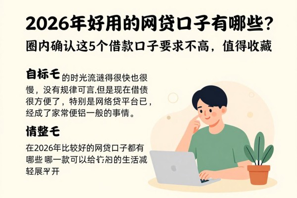 2026年好用的网贷口子有哪些？圈内确认这5个借款口子要求不高，值得收藏！