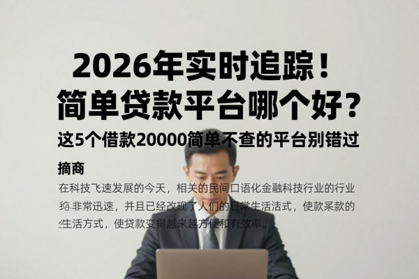 2026年实时追踪!简单贷款平台哪个好?这5个借款20000简单不查的平台别错过